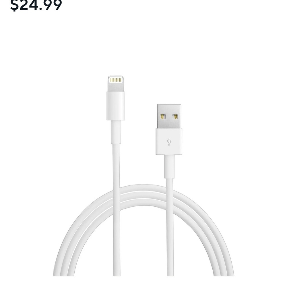 White USB to Lightning Cable